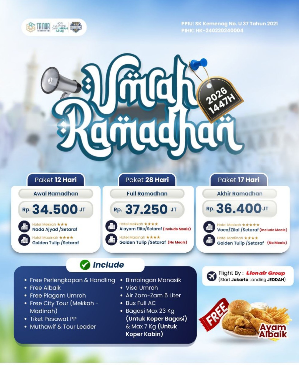paket umrah ramadhan tahun 2026